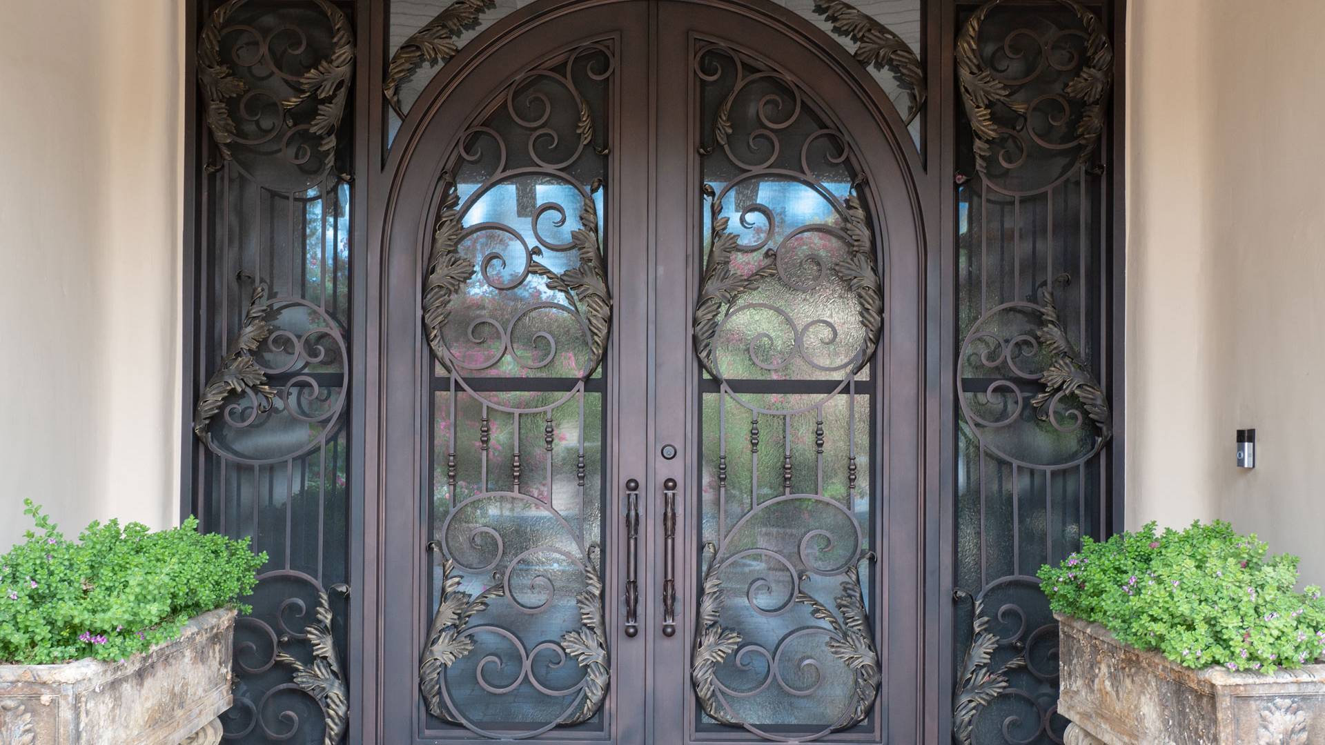 double iron doors